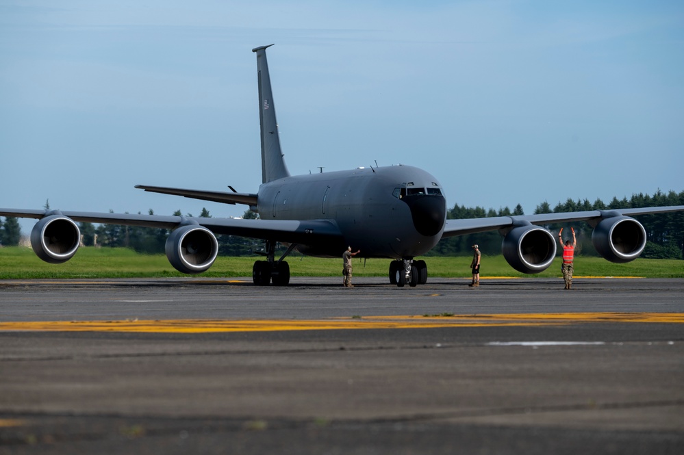 Two KC-135s land at Yokota in support of DLE 2025