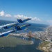 The U.S. Navy Flight Demonstration Squadron, the Blue Angels’ perform at the Pensacola Beach Air Show