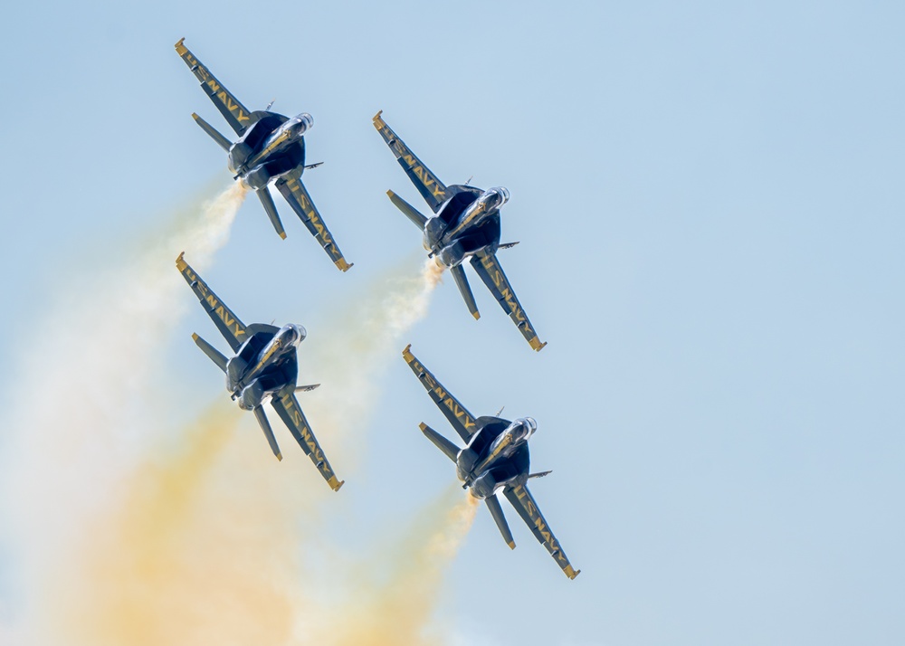 The U.S. Navy Flight Demonstration Squadron, the Blue Angels’ perform at the Sun 'n Fun Aerospace Expo