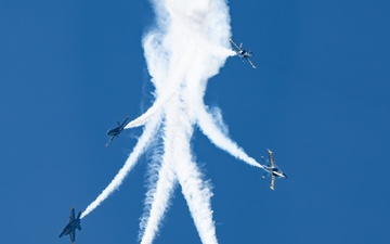 The U.S. Navy Flight Demonstration Squadron, the Blue Angels’ perform at the Sun 'n Fun Aerospace Expo