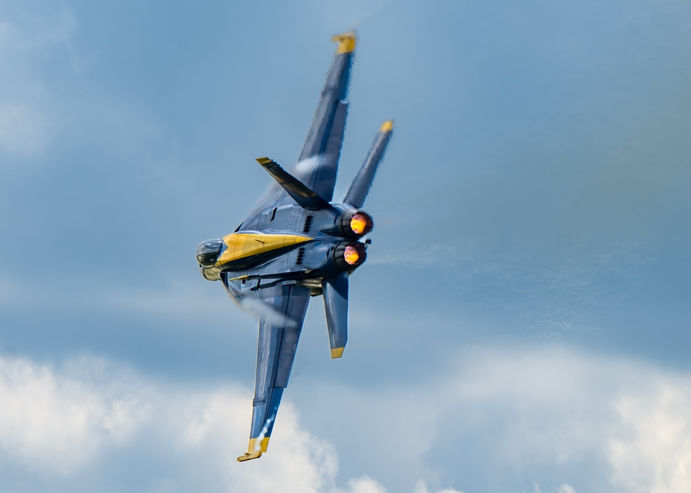 The U.S. Navy Flight Demonstration Squadron, the Blue Angels’ perform at the Air Dot Show Augusta