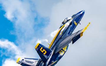 The U.S. Navy Flight Demonstration Squadron, the Blue Angels’ perform at the Air Dot Show Augusta