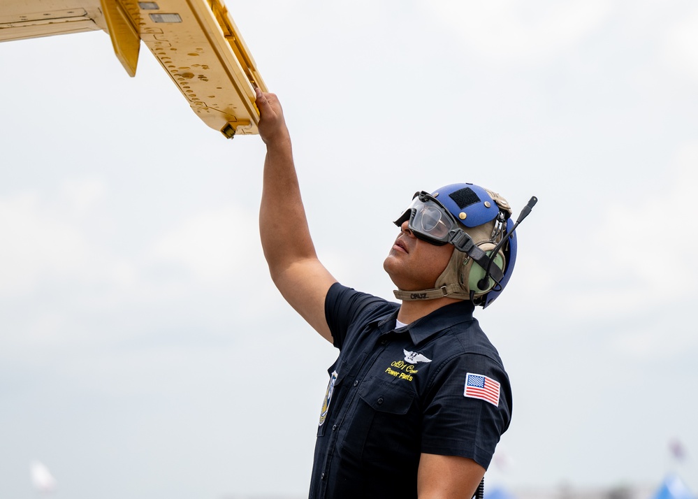 The U.S. Navy Flight Demonstration Squadron, the Blue Angels’ perform at The Great Tennessee Air Show