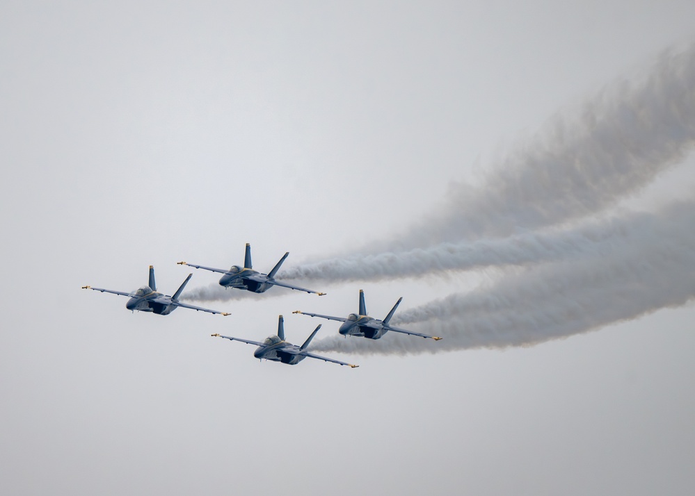 The U.S. Navy Flight Demonstration Squadron, the Blue Angels’ perform at The Great Tennessee Air Show