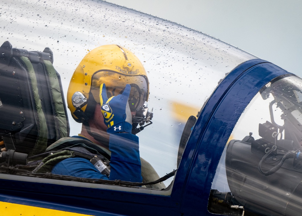 The U.S. Navy Flight Demonstration Squadron, the Blue Angels’ perform at The Great Tennessee Air Show