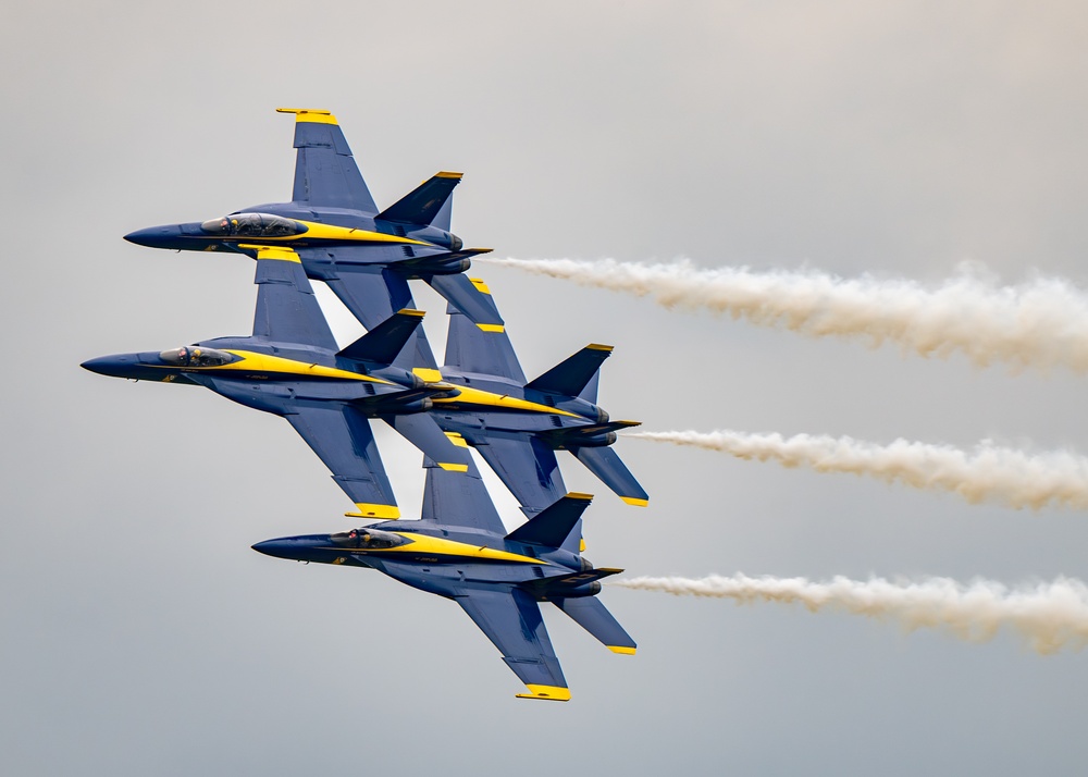 The U.S. Navy Flight Demonstration Squadron, the Blue Angels’ perform at The Great Tennessee Air Show