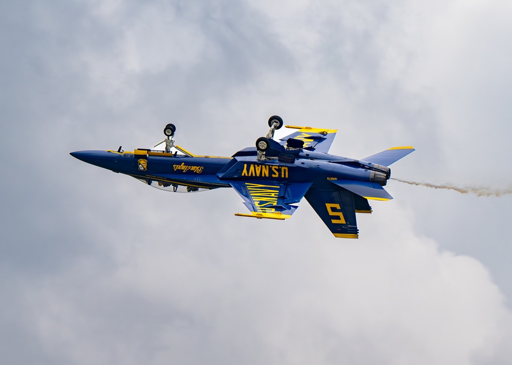 The U.S. Navy Flight Demonstration Squadron, the Blue Angels’ perform at The Great Tennessee Air Show
