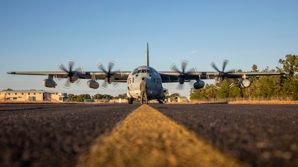 U.S. Marines conduct aerial refueling during Talisman Sabre 25