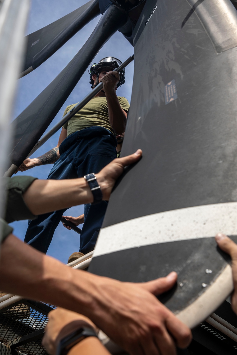 U.S. Marines perform maintenance during Talisman Sabre 25