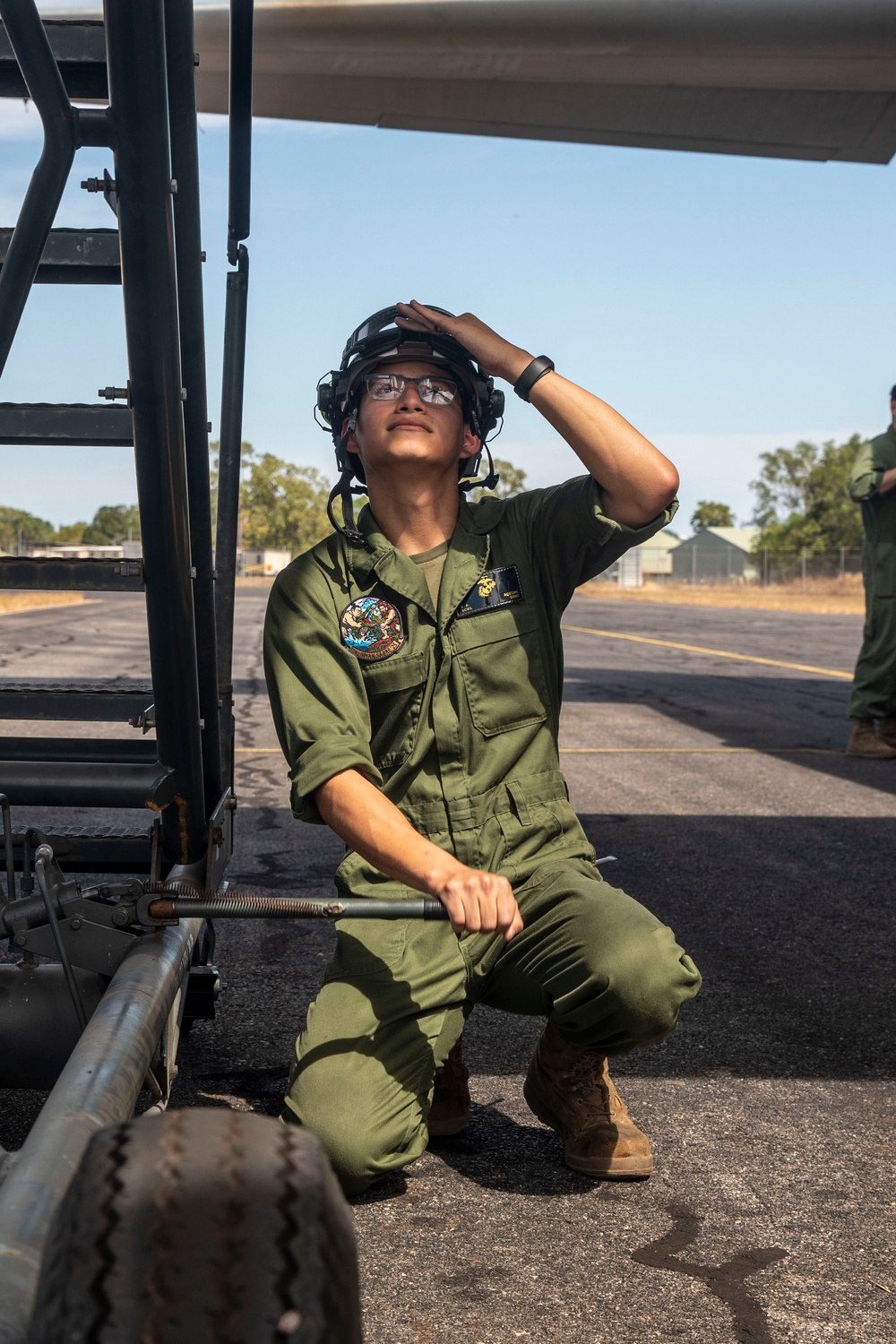 U.S. Marines perform maintenance during Talisman Sabre 25