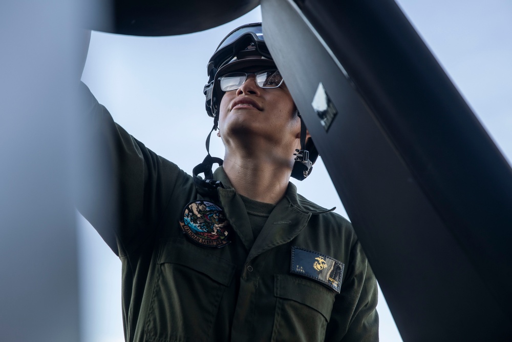 U.S. Marines perform maintenance during Talisman Sabre 25