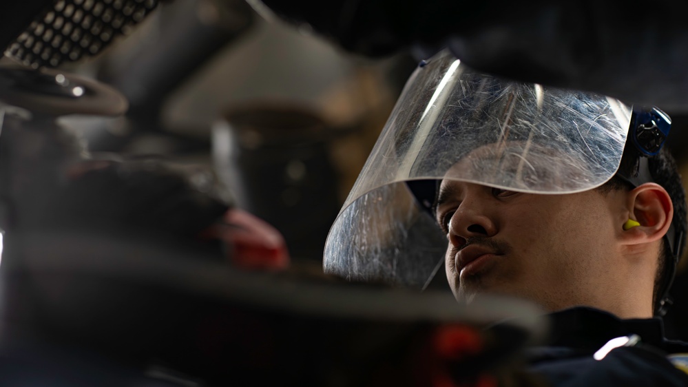 George Washington Sailors Conduct Hotwork