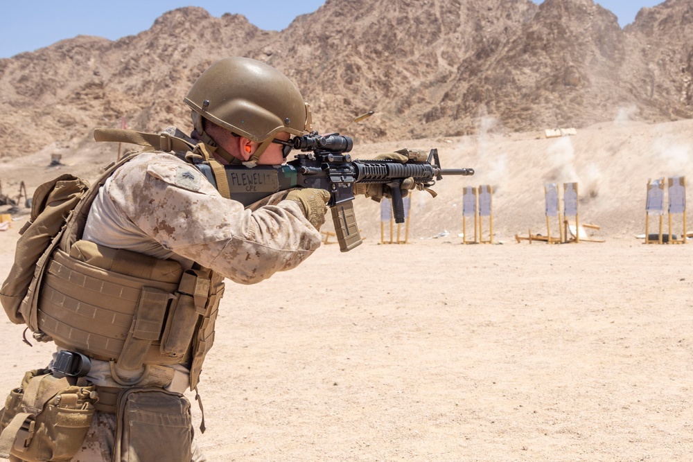 Native Fury 25: U.S. and Jordanian Marines conduct Table 5 of the Combat Marksmanship Program 