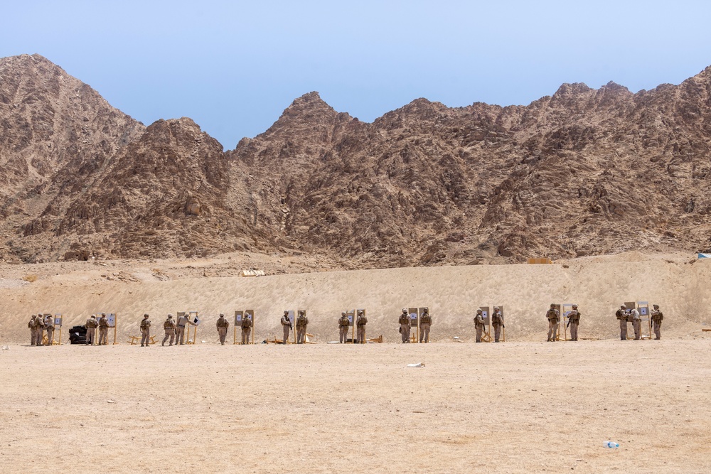 Native Fury 25: U.S. and Jordanian Marines conduct Table 5 of the Combat Marksmanship Program 