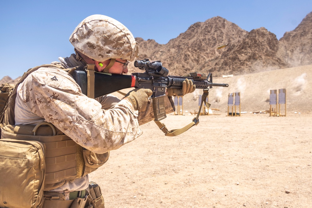Native Fury 25: U.S. and Jordanian Marines conduct Table 5 of the Combat Marksmanship Program 