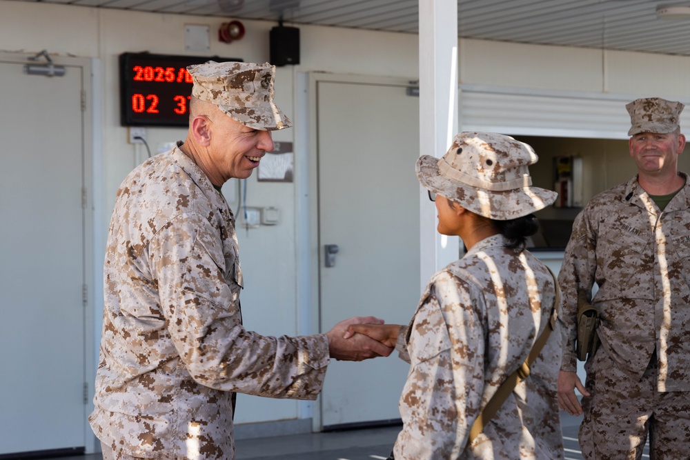 Brig. Gen. Schmidt visits Marines taking part in exercise Native Fury 25