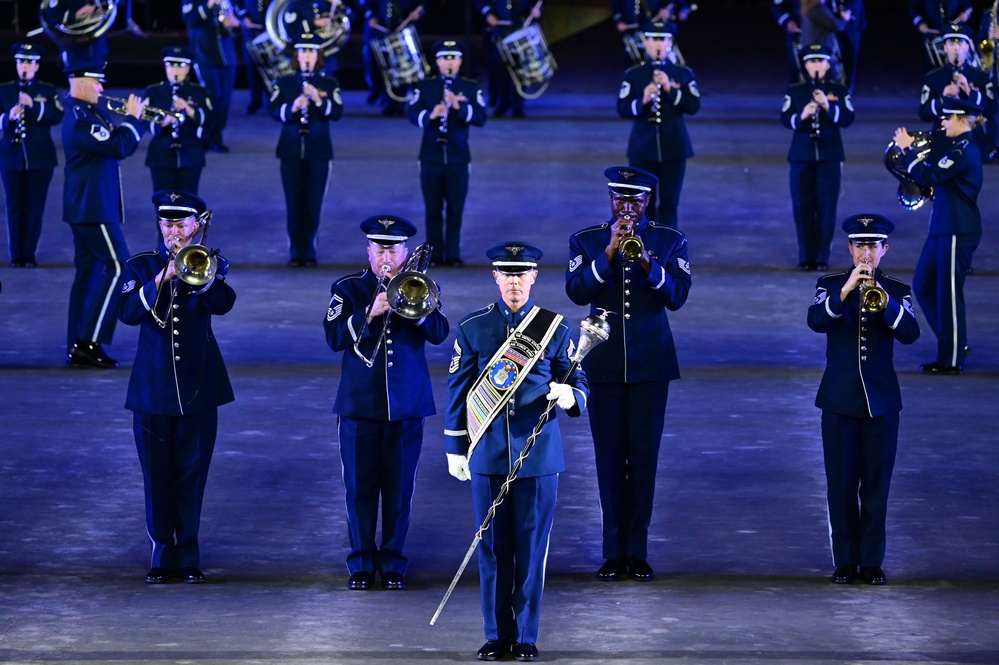US Air Force Band, Honor Guard perform at Basel Tattoo in Switzerland