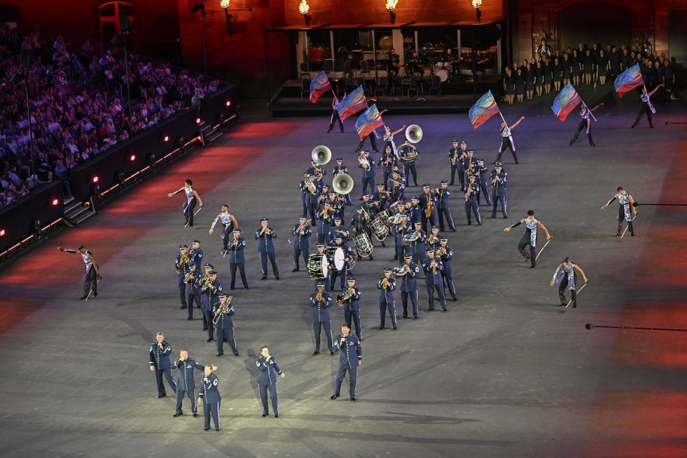 US Air Force Band, Honor Guard perform at Basel Tattoo in Switzerland