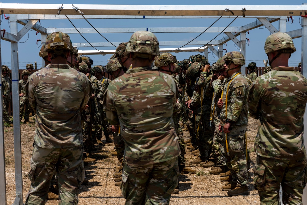 Paratroopers drill jump operations at Incirlik AB ahead of Agile Spirit 25