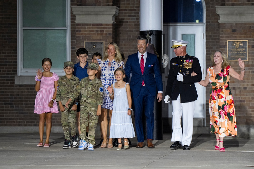 SD Presides Over Marine Barracks Washington Evening Parade