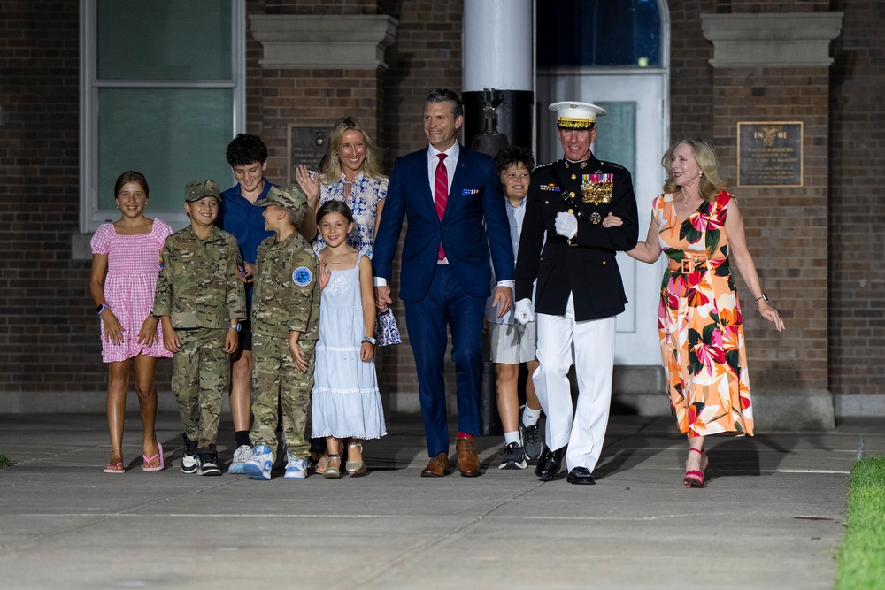 SD Presides Over Marine Barracks Washington Evening Parade