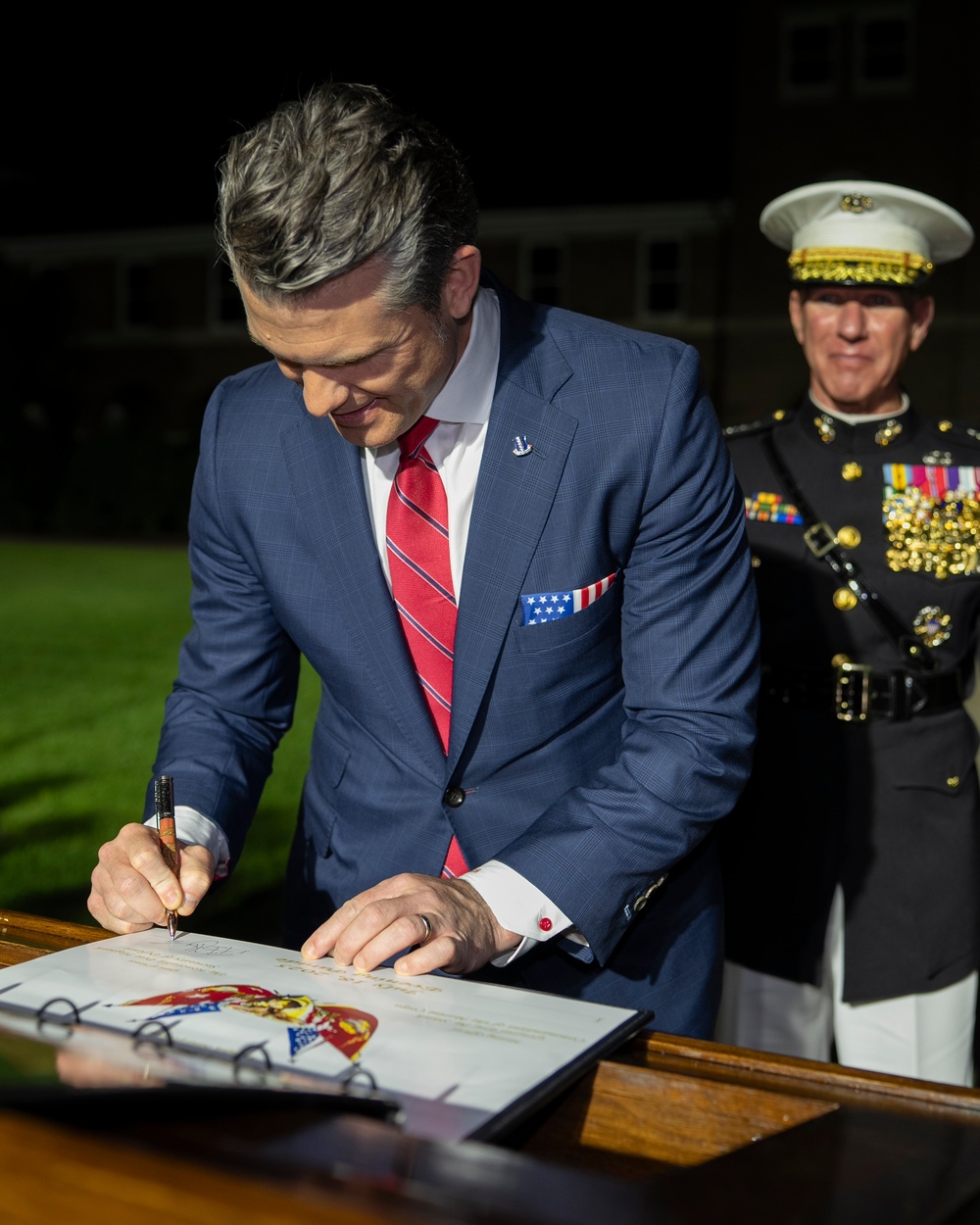 SD Presides Over Marine Barracks Washington Evening Parade
