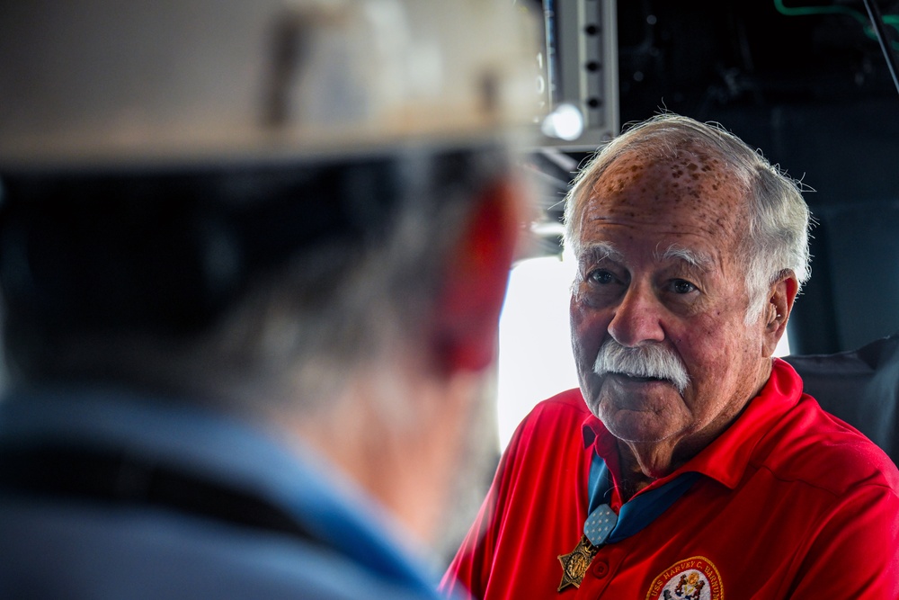 Medal of Honor Hero Col. Harvey C. Barnum Joins Navy Sea Trials