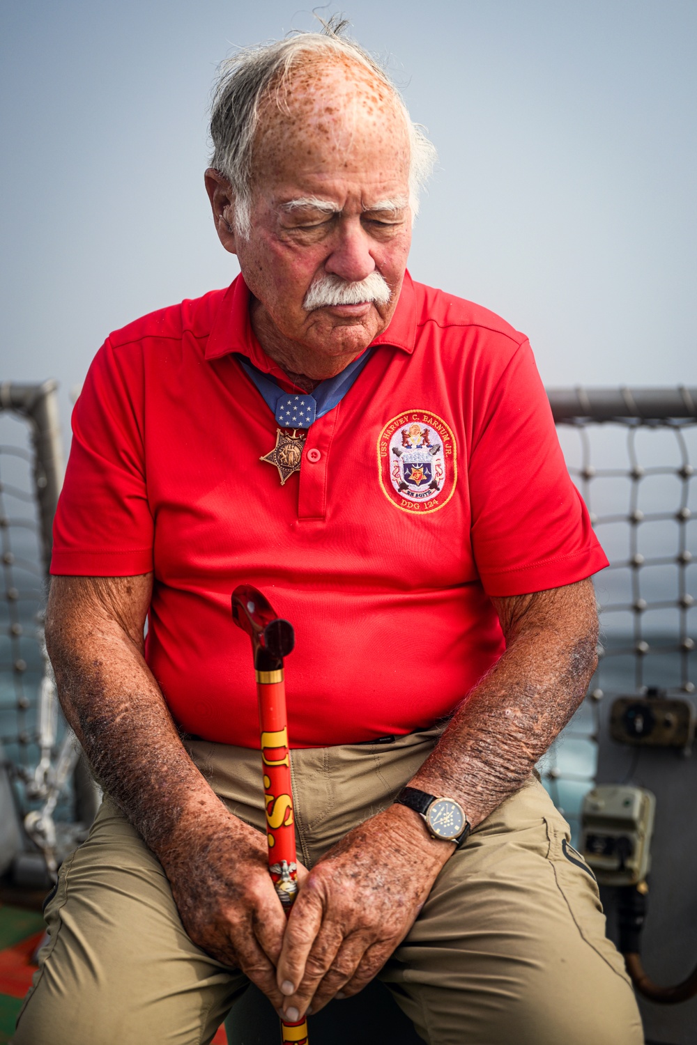 Medal of Honor Hero Col. Harvey C. Barnum Joins Navy Sea Trials