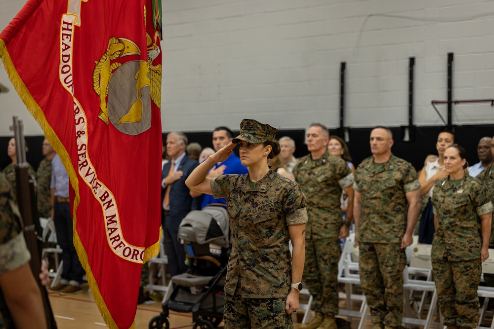 MARFORCOM HQSVCBN Change of Command ceremony