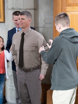 CSM Wilkins receives the rank of Sergeant Major