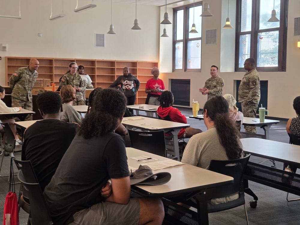 Army Recruiters Answer Questions, Connect With Students at Vaux High School
