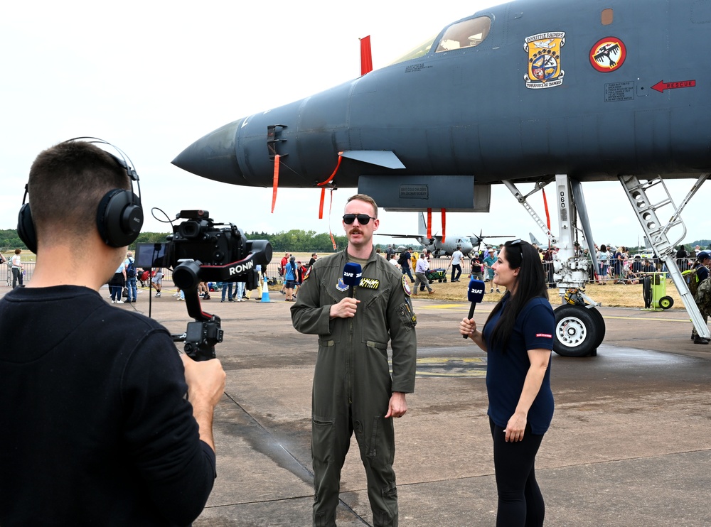 Ellsworth B-1B Lancer displayed at RIAT 2025