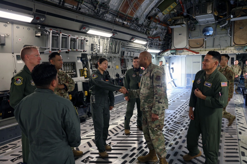 Fourth Air Force Command Chief C-17 Flight