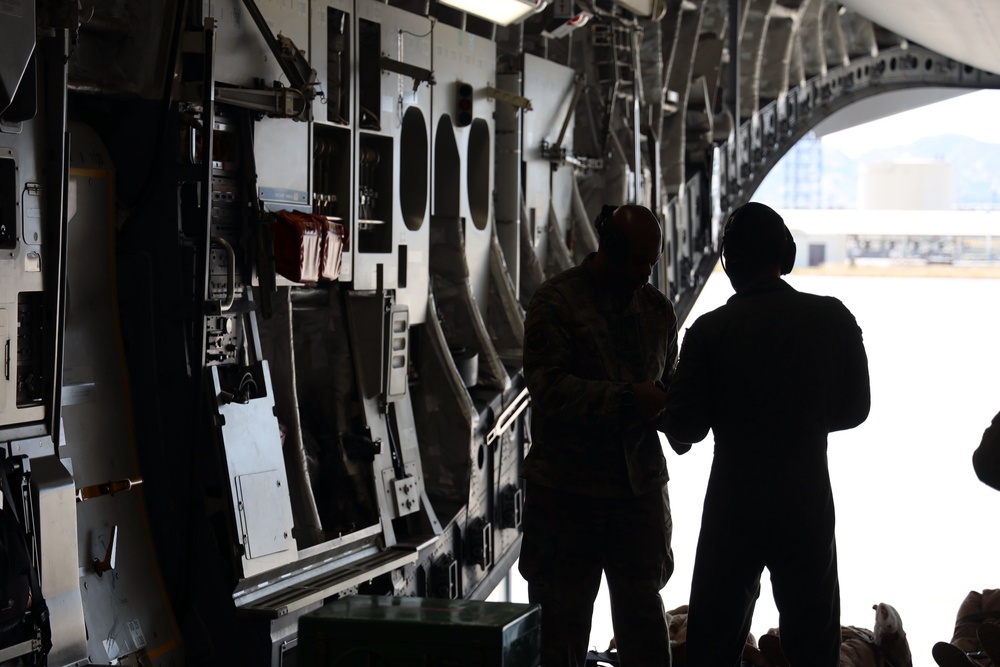 Fourth Air Force Command Chief C-17 Flight