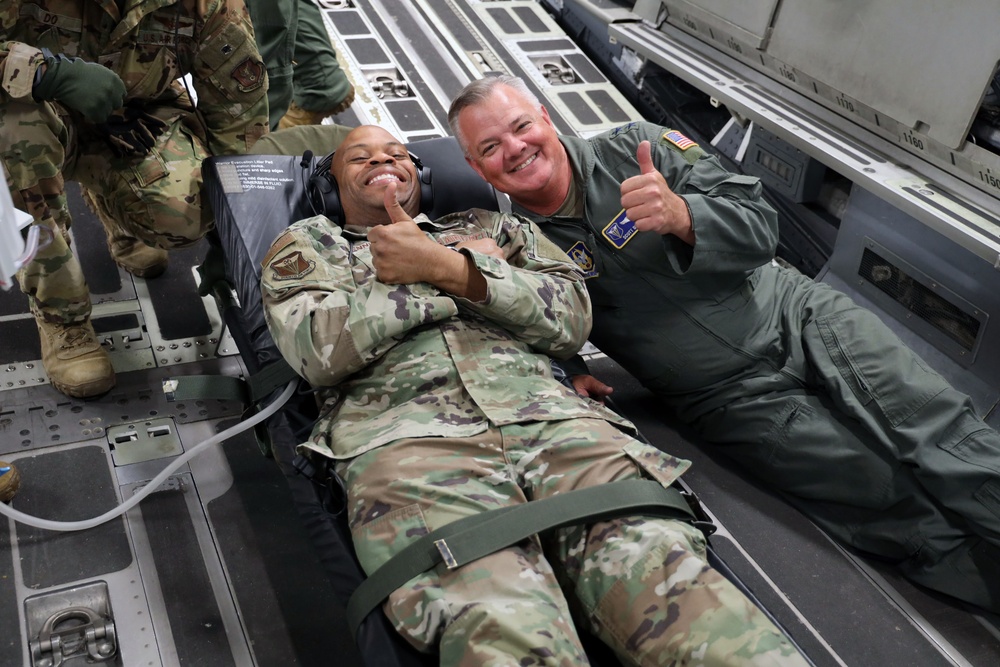 Fourth Air Force Command Chief C-17 Flight