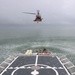 Coast Guard Cutter Escanaba and Air Station Elizabeth City crew members conduct helicopter-ship qualification training in the Chesapeake Bay