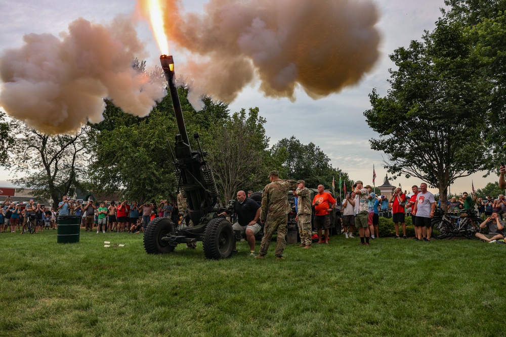 Iowa Guard artillery fires opening round for RAGBRAI 2025