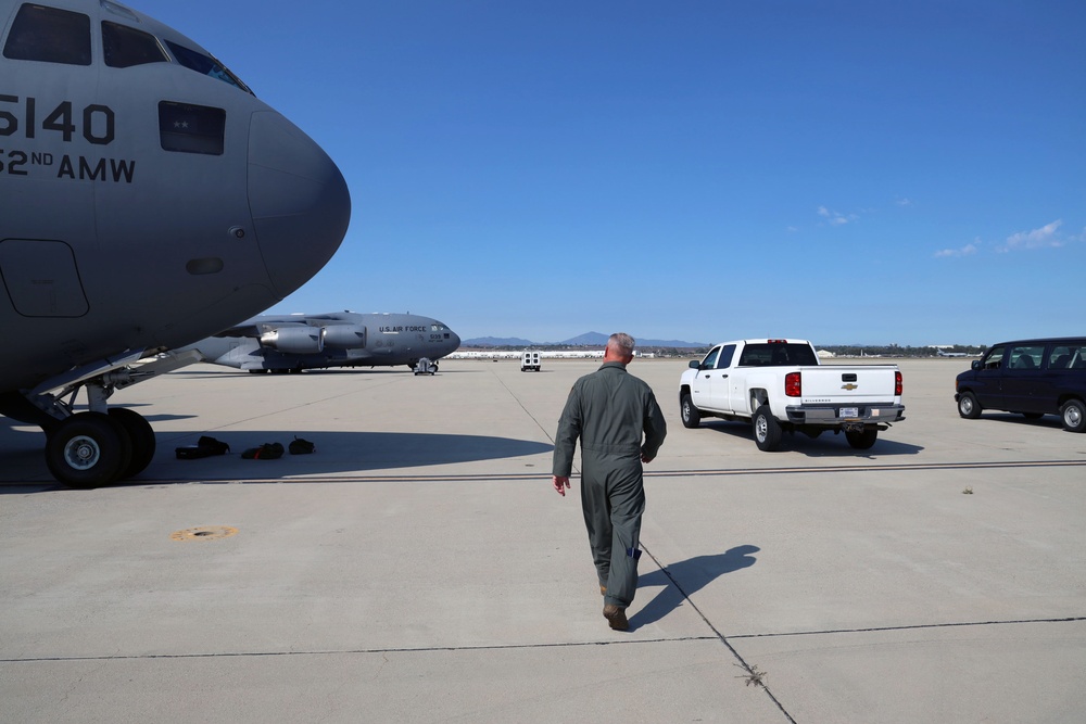 Fourth Air Force Commander C-17 Flight