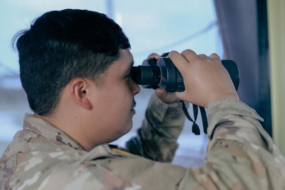 2-227th Aviation Regiment Commander visits Forward Arming and Refueling Point crews for Aerial Gunnery