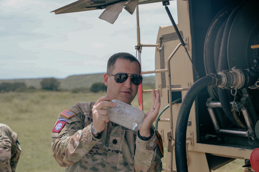 2-227th Aviation Regiment Commander visits Forward Arming and Refueling Point crews for Aerial Gunnery