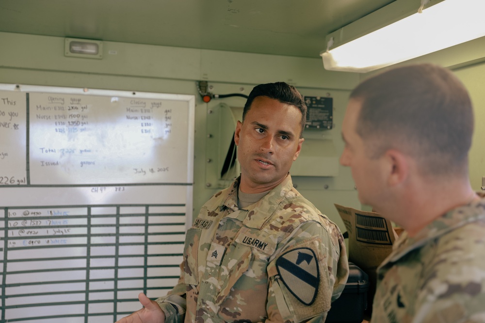 2-227th Aviation Regiment Commander visits Forward Arming and Refueling Point crews for Aerial Gunnery