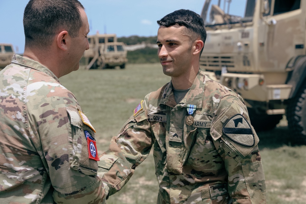 2-227th Aviation Regiment Commander visits Forward Arming and Refueling Point crews for Aerial Gunnery