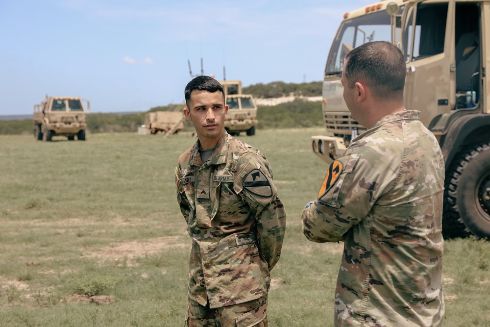 2-227th Aviation Regiment Commander visits Forward Arming and Refueling Point crews for Aerial Gunnery