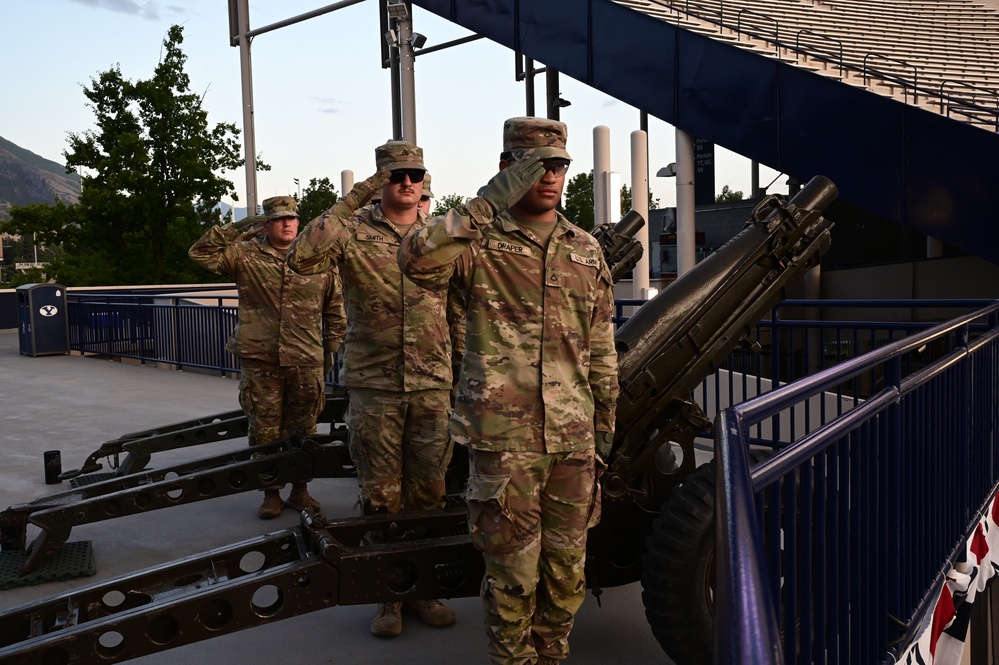 Utah National Guard Supports Stadium of Fire Event with Artillery and Flyover
