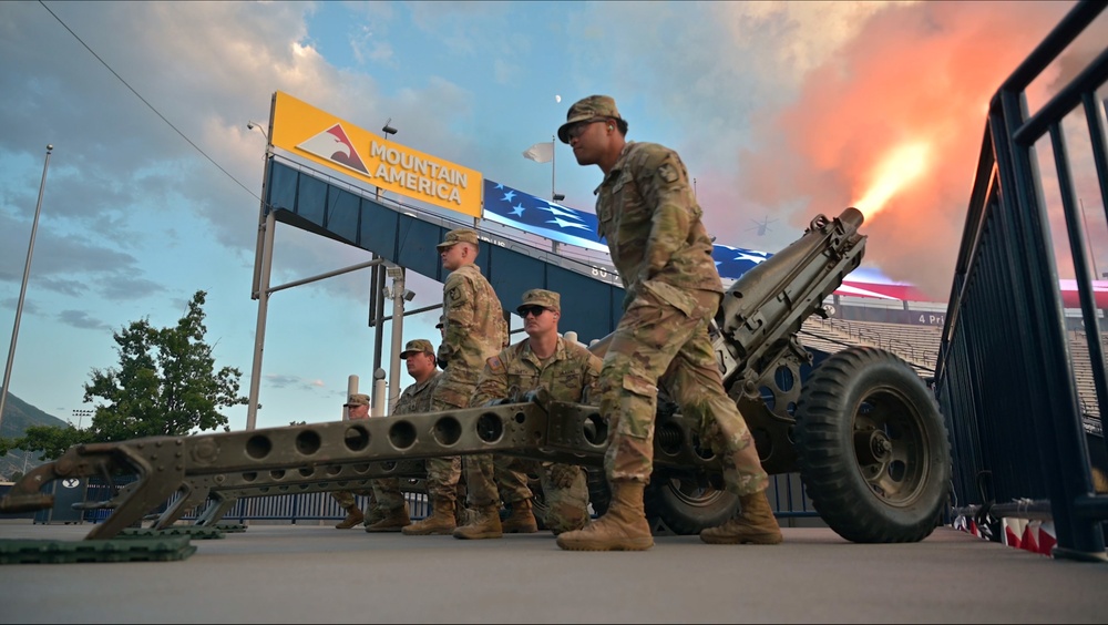 Utah National Guard Supports Stadium of Fire Event with Artillery and Flyover