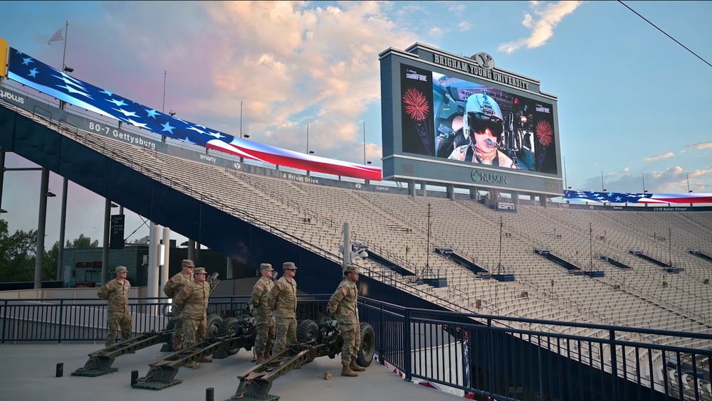 Utah National Guard Supports Stadium of Fire Event with Artillery and Flyover