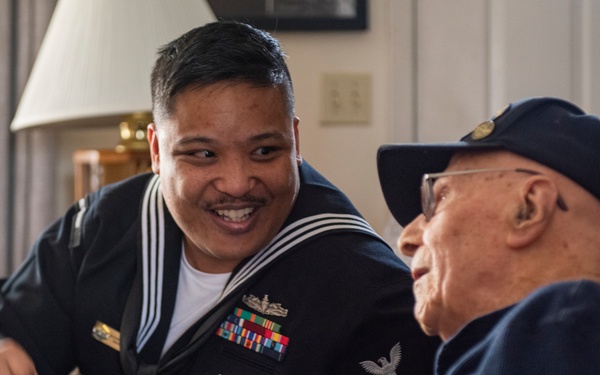 NTAG Sailor Delivers Birthday Letter to Pearl Harbor Survivor