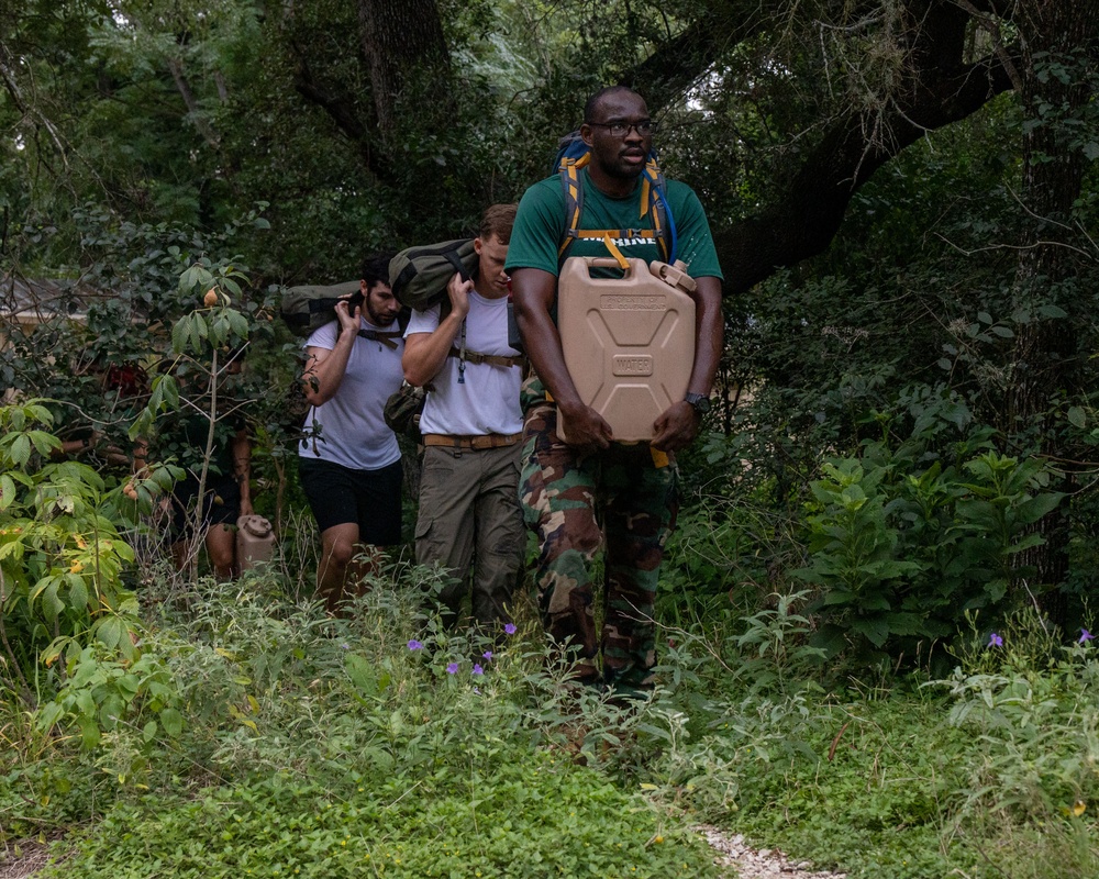 Officer Selection Team Austin conducts a conditioning hike