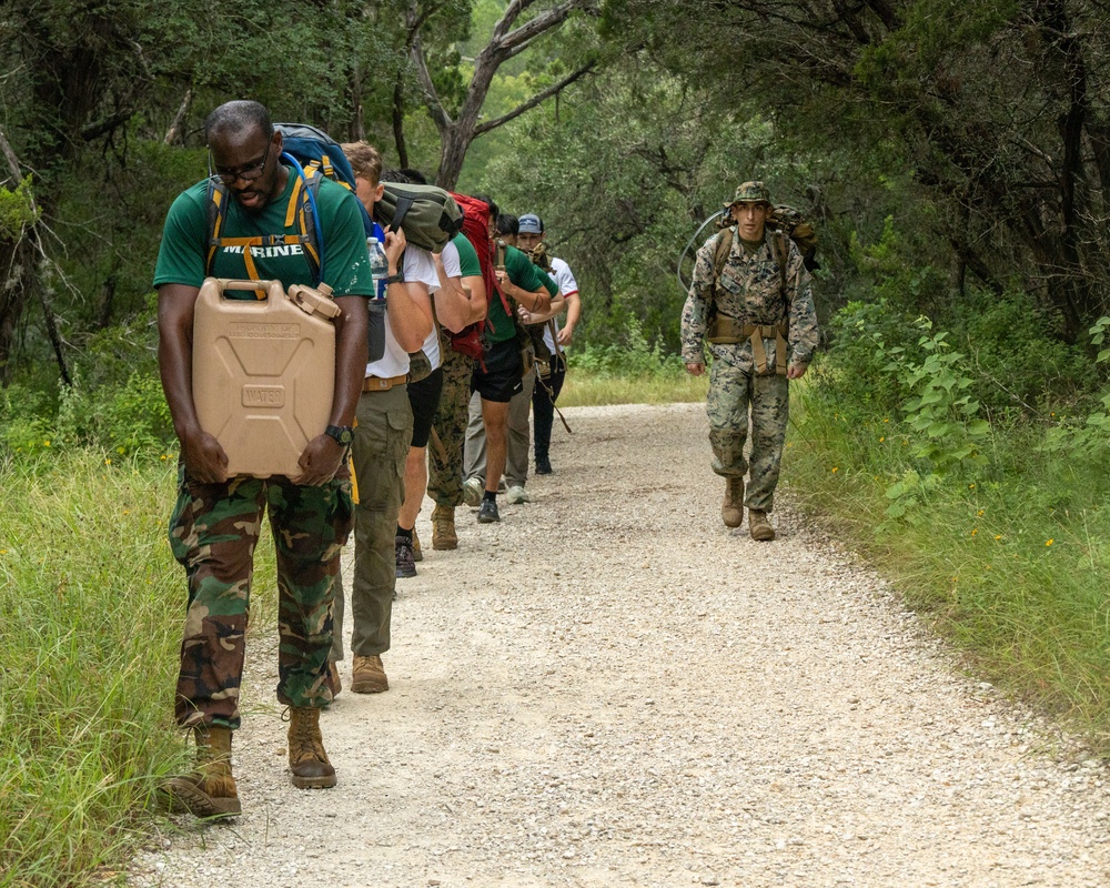 Officer Selection Team Austin conducts a conditioning hike
