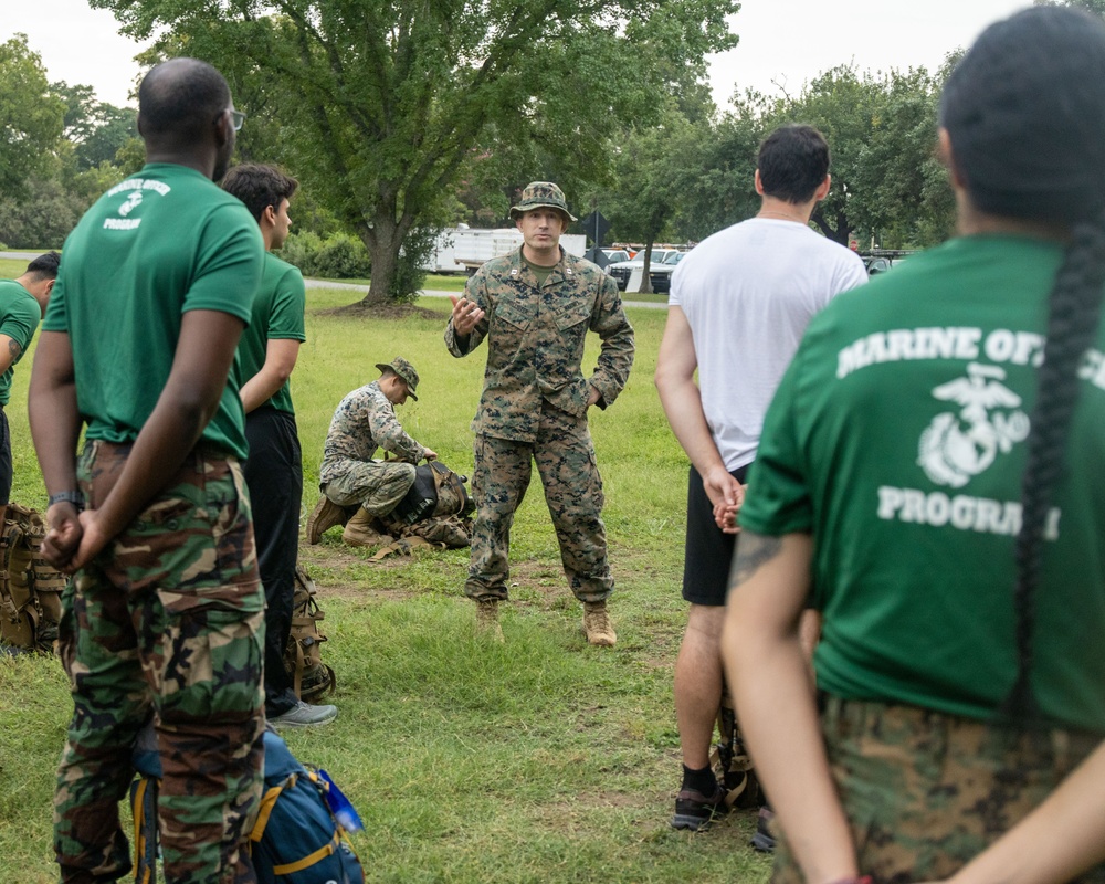 Officer Selection Team Austin conducts a conditioning hike